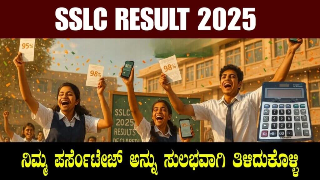 Karnataka SSLC Result 2025 Percentage Calculator