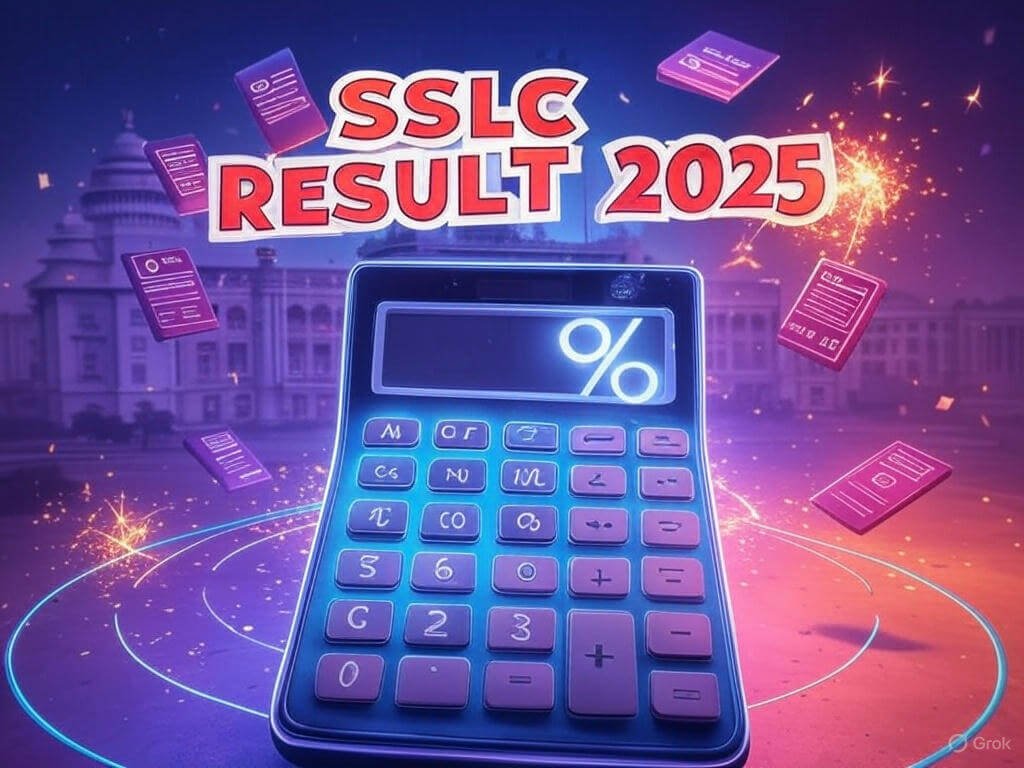Karnataka SSLC Result 2025 Percentage Calculator